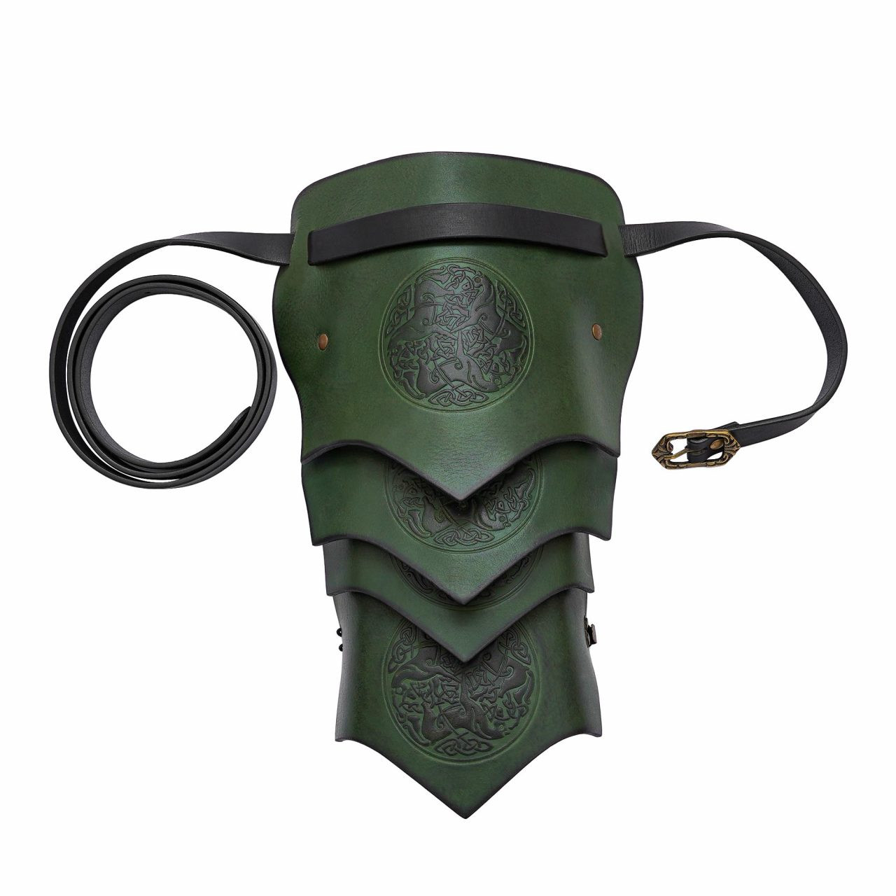 Celtic horse shoulder pad in the shape of scales - Green