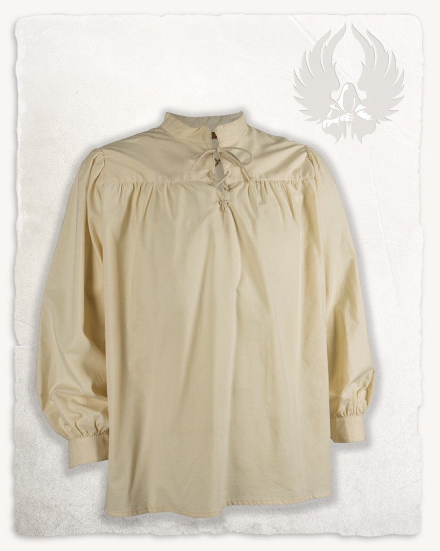Roland Medieval Shirt in Cream, unisex