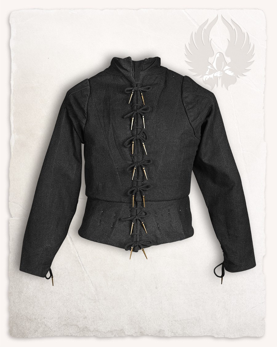 Tudor medieval doublet - Black