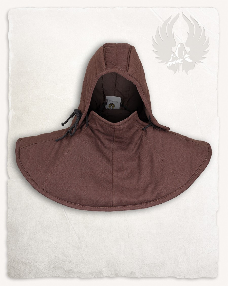 Matching Aulber Medieval Gorget and Guard - Brown
