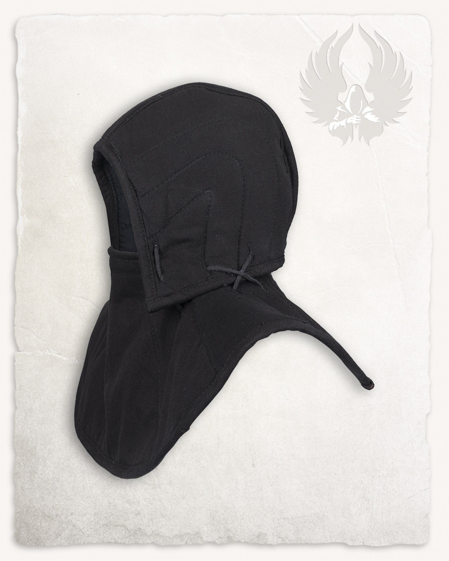 Matching Aulber Medieval Gorget and Guard - Black