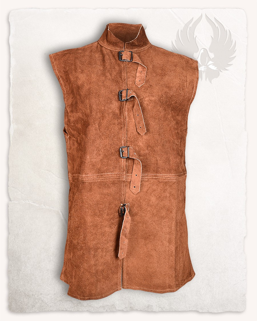 Orthello Renaissance Vest in light brown suede