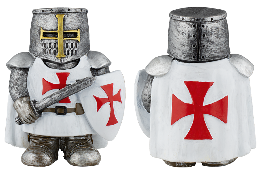 Templar resin figure with shield and sword (10 cm.)
