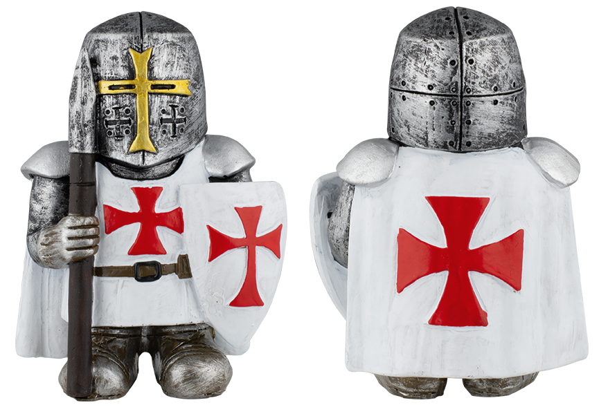 Templar resin figure with shield and spear (10 cm.)