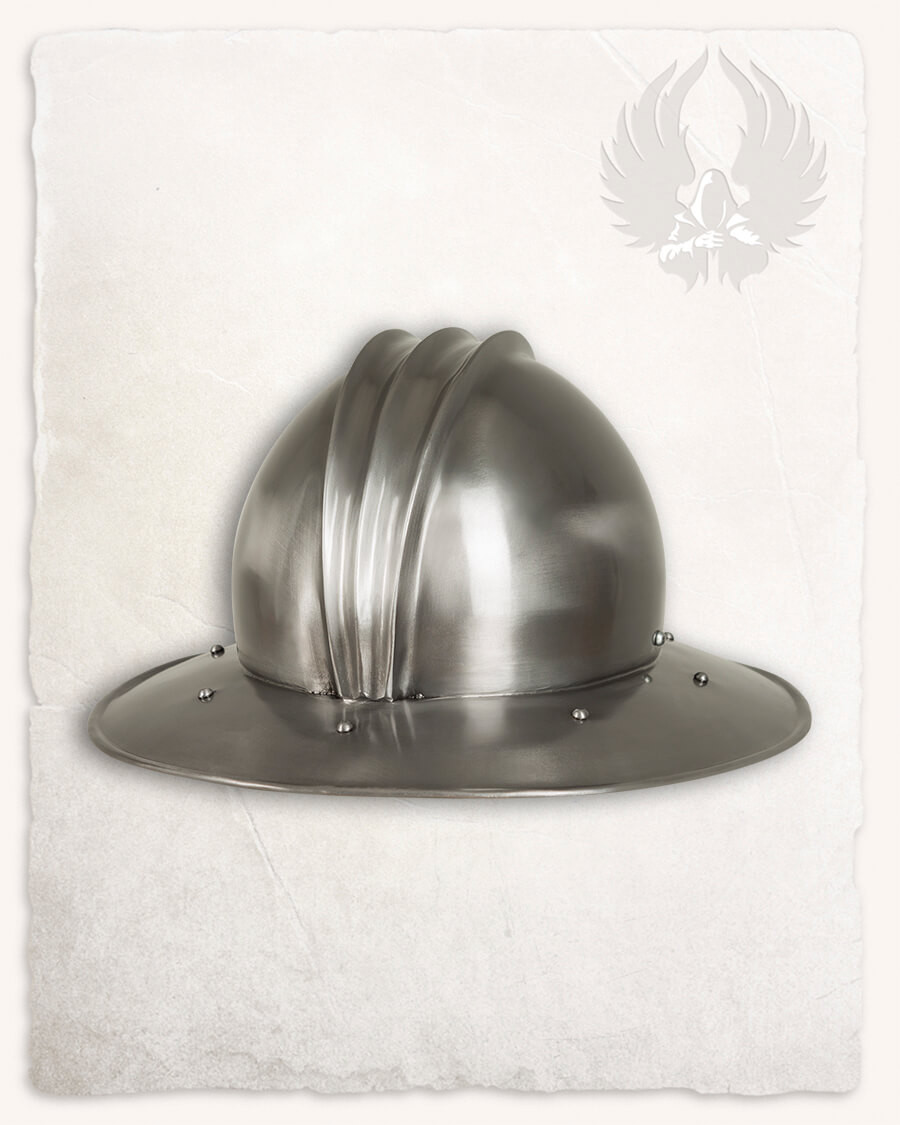 Owen model Kettle helmet, polished steel