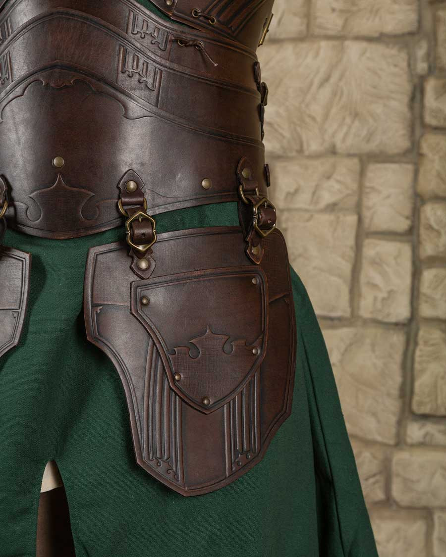 Lancelot moidelo brown side medieval shoulder straps