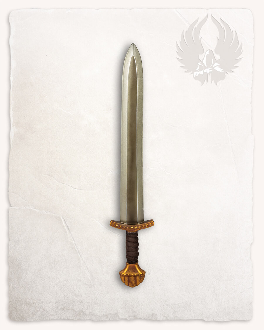 Viking short sword LARP model Fidas, gold finish
