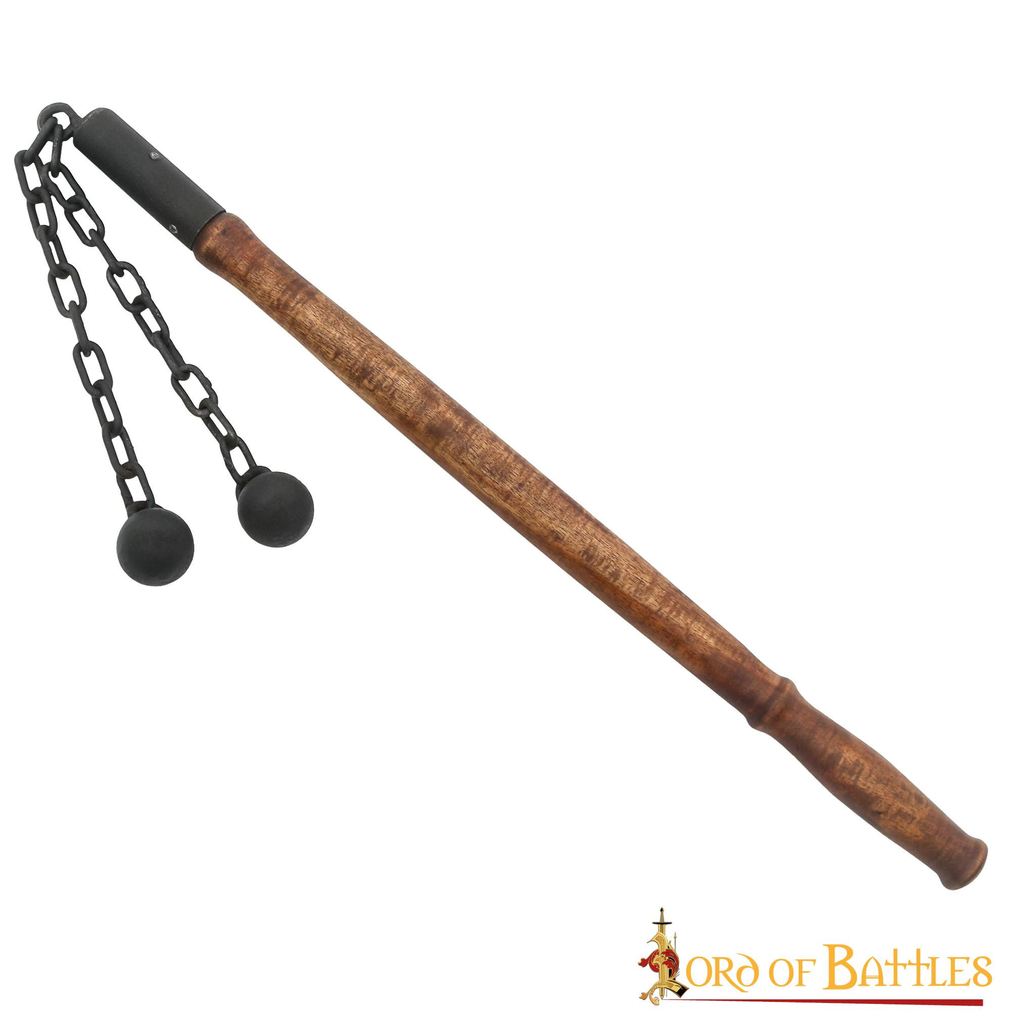 Medieval battle mace, double ball