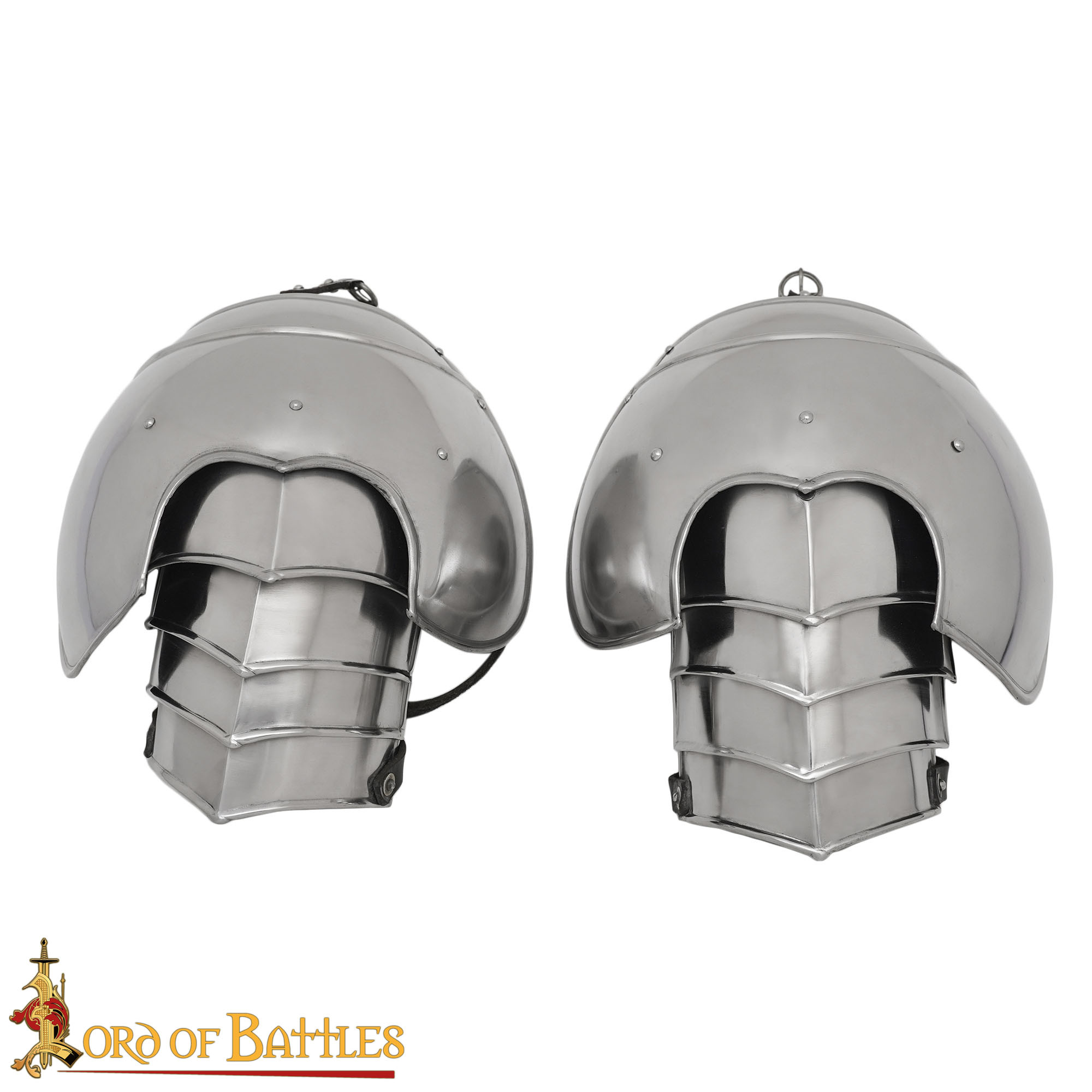 Polished Finish Fantasy Shoulder Pads (18 Gauge)