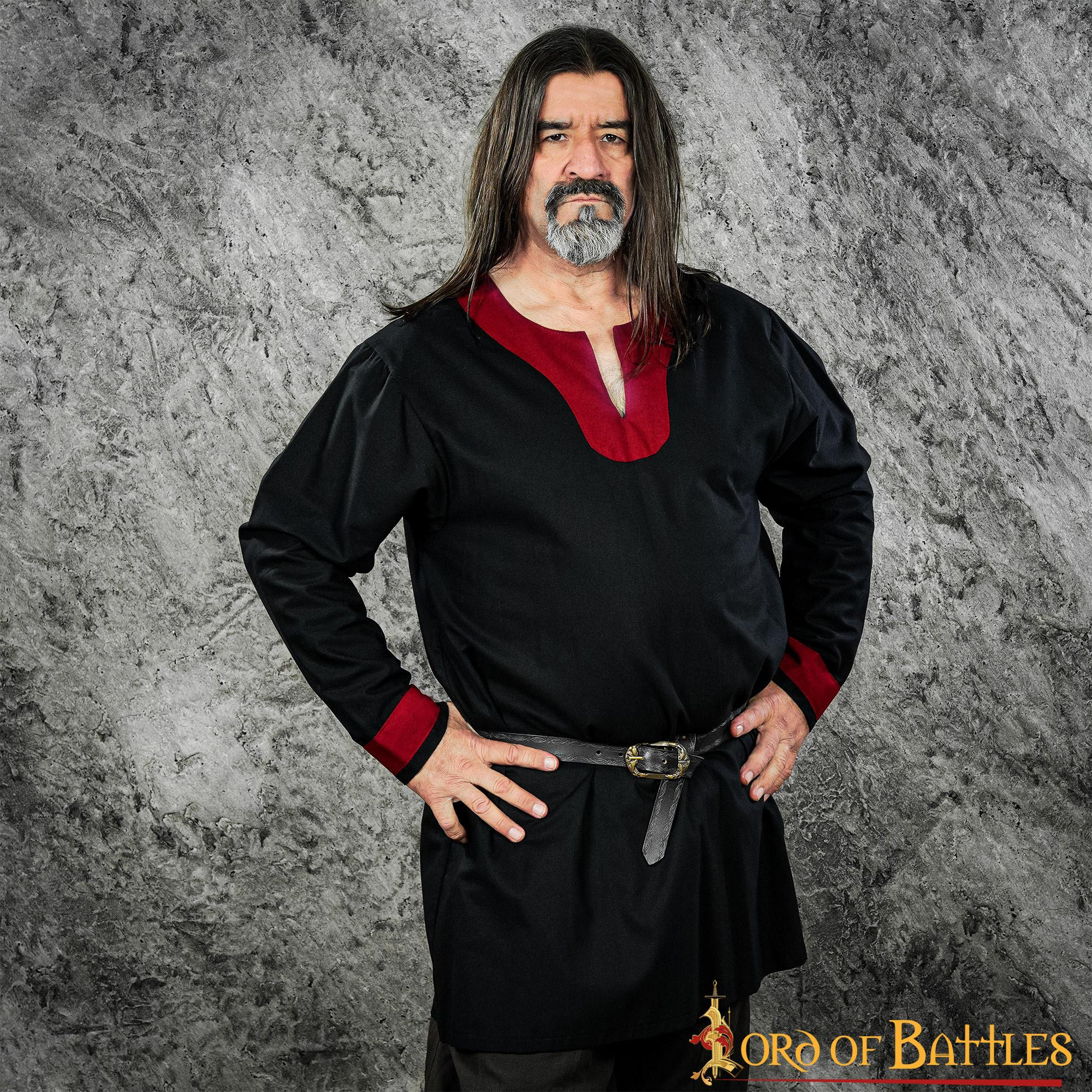Black-red Viking tunic Sigurd model