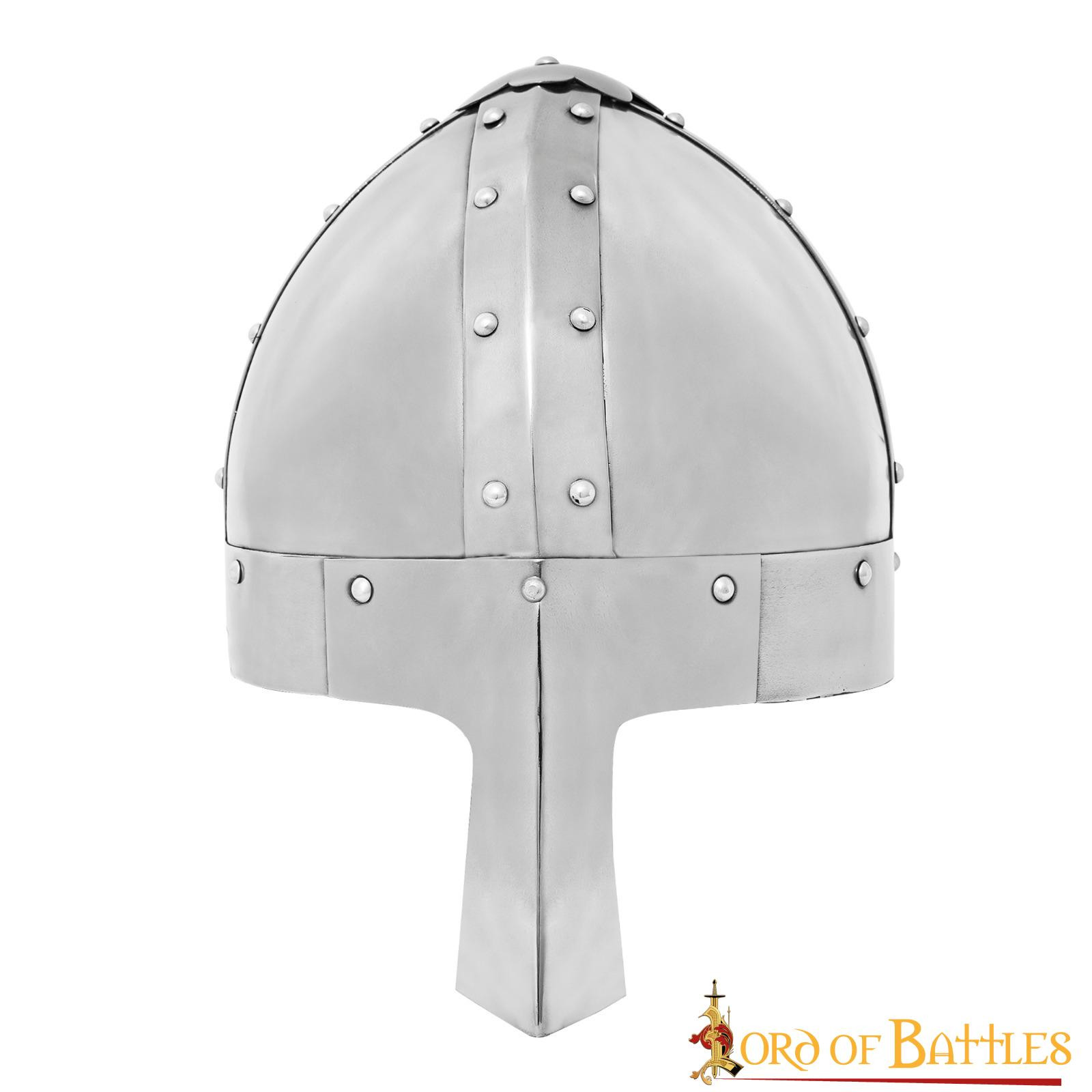 Medieval Norman steel helmet with leather lining
