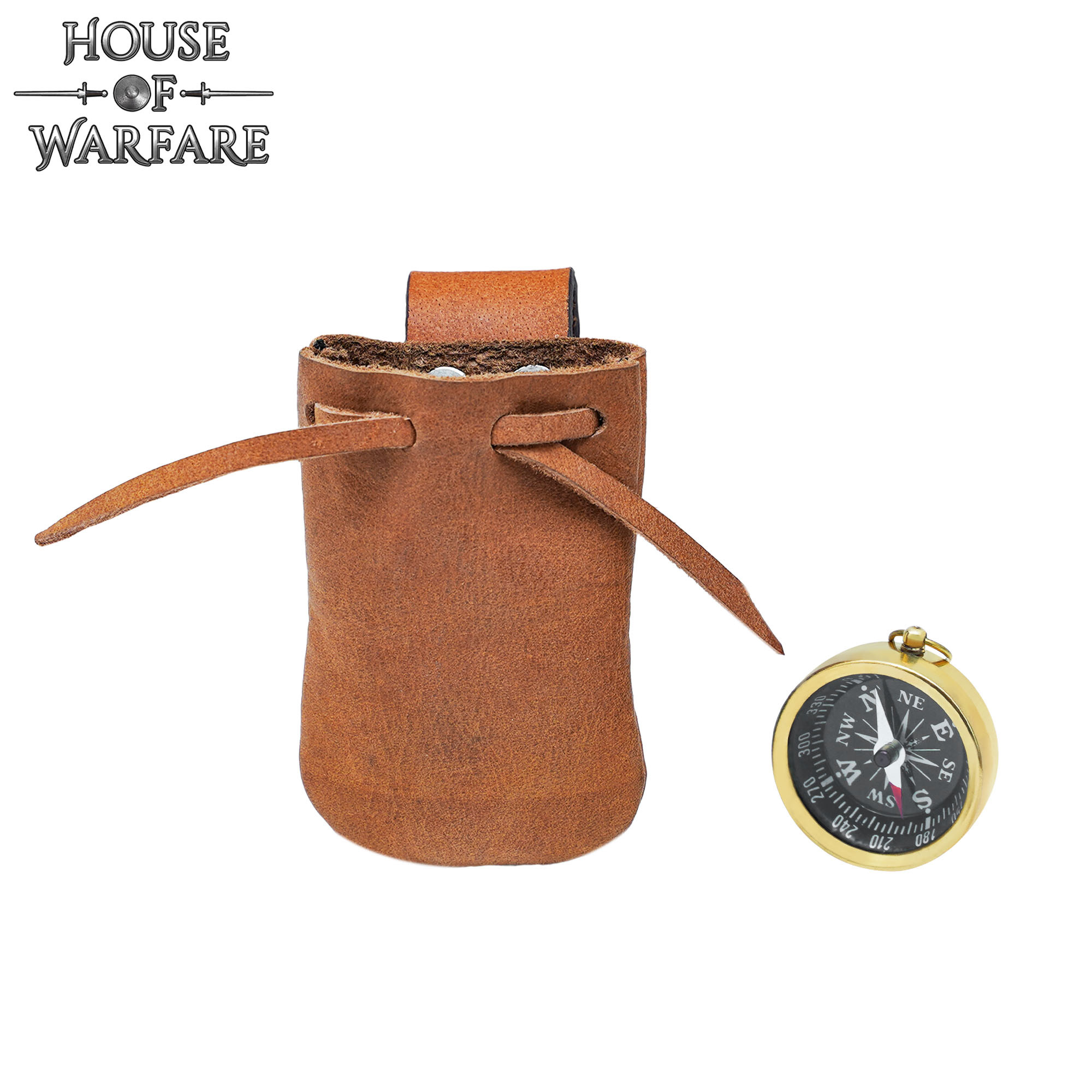 Pirate compass with genuine leather case (3.5 cm.)