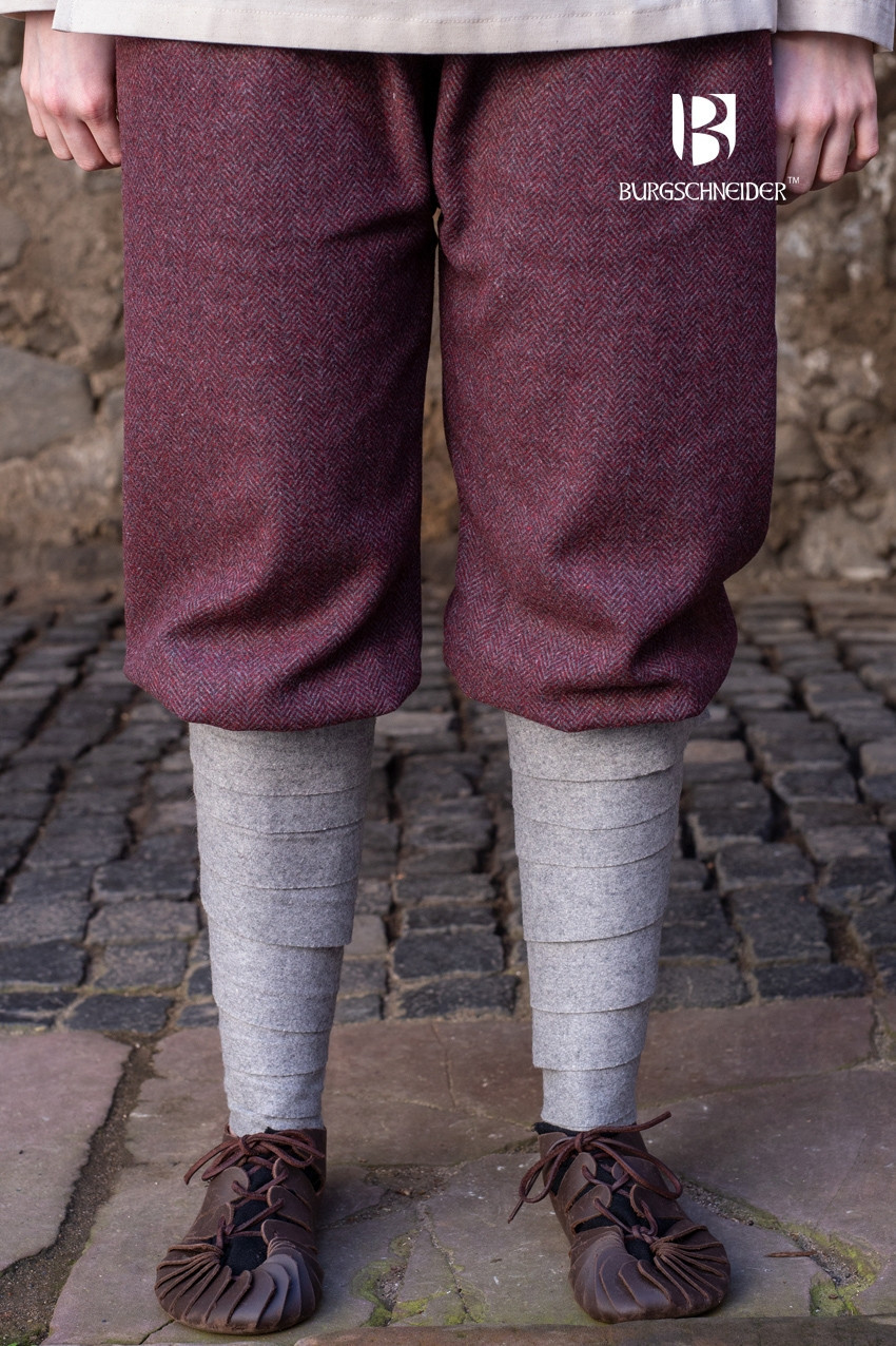 Tilda Herringbone Viking pants, burgundy-gray