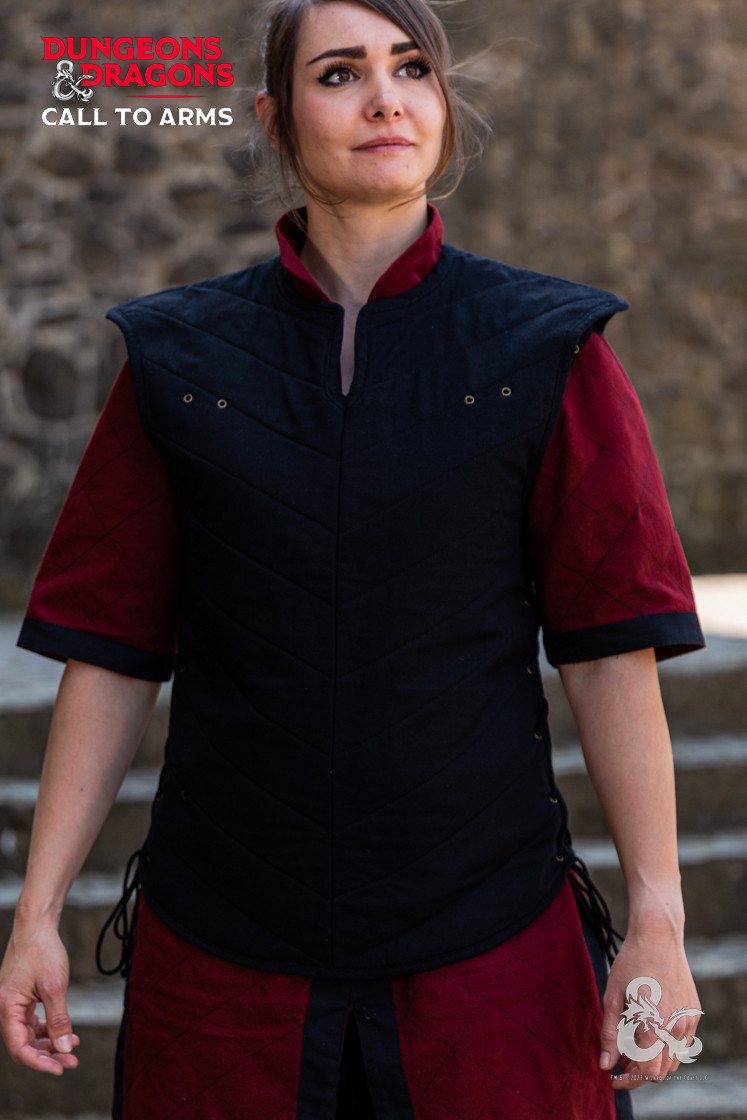 Medieval warrior's vest, black