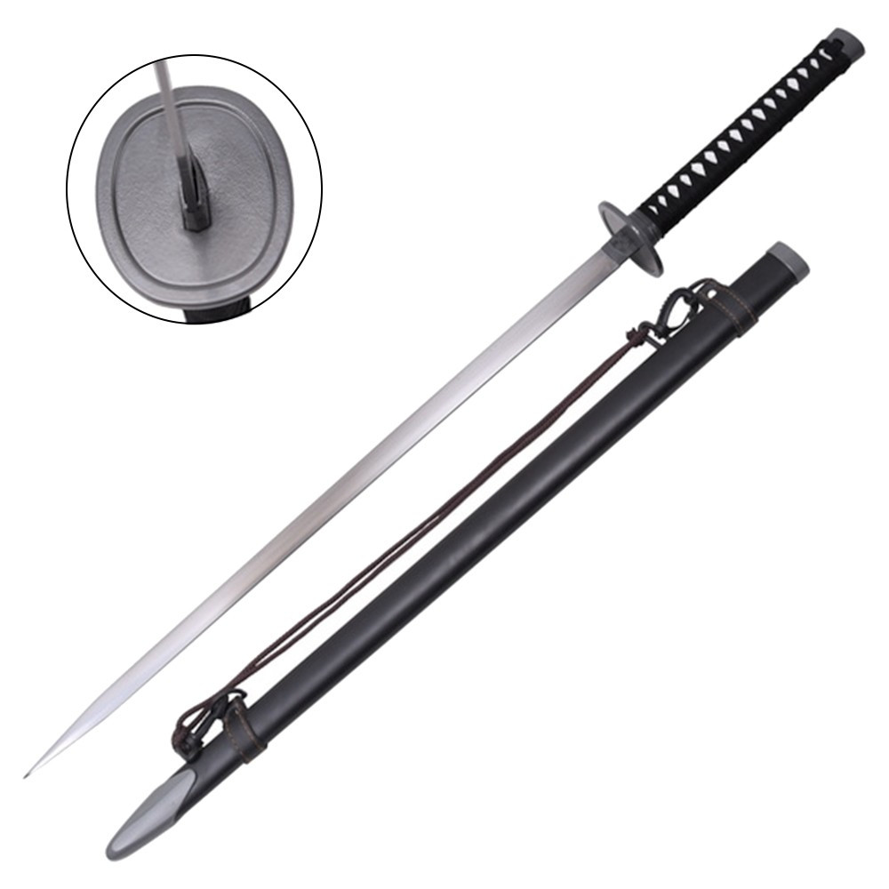 Ornamental katana with black sheath for hanging