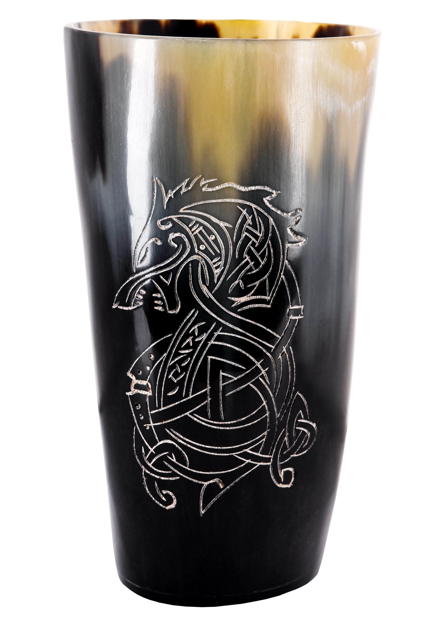 Viking wolf Fenrir glass in buffalo horn (150-250 ml.)
