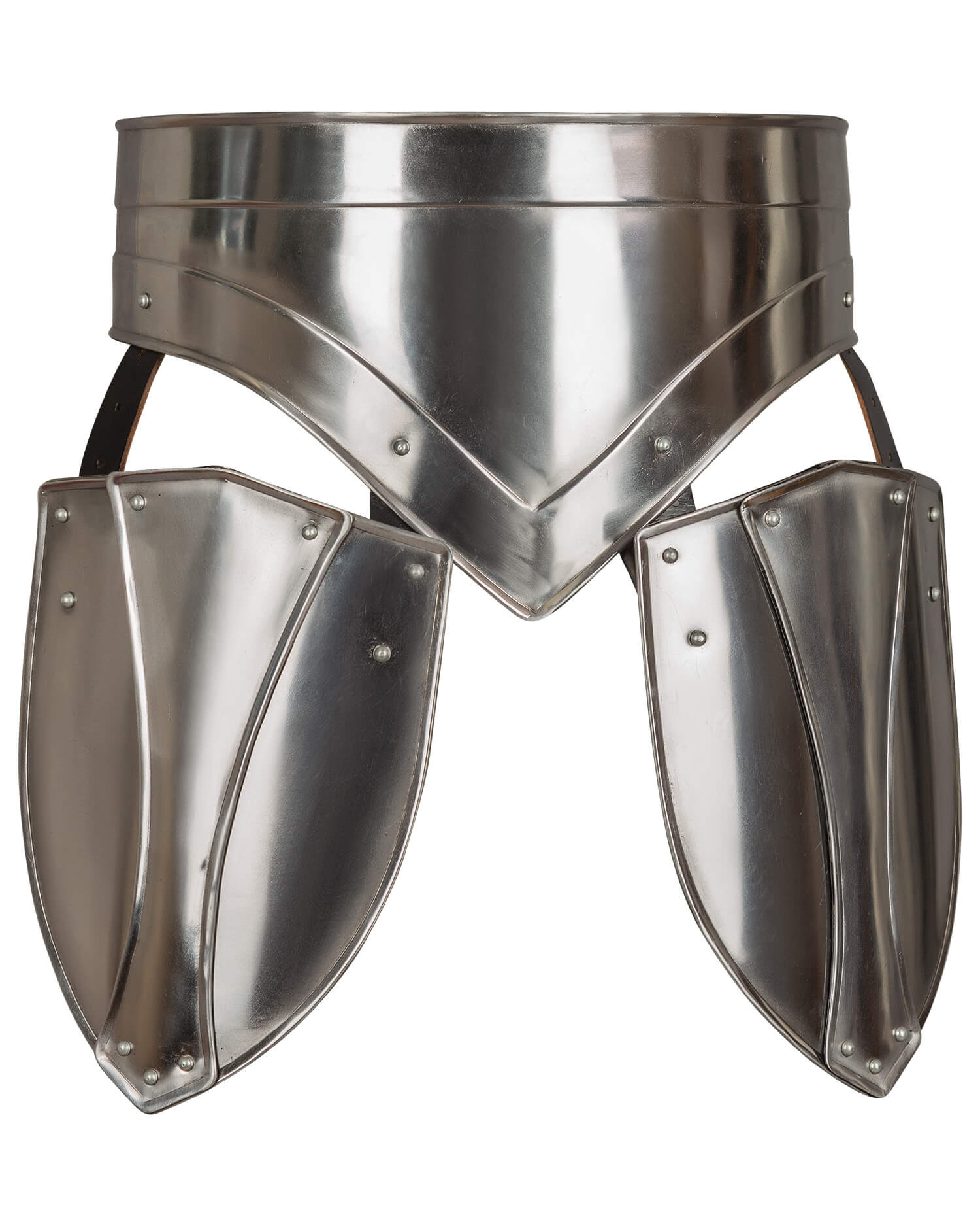 Medieval belt with Katharina model straps, polished finish