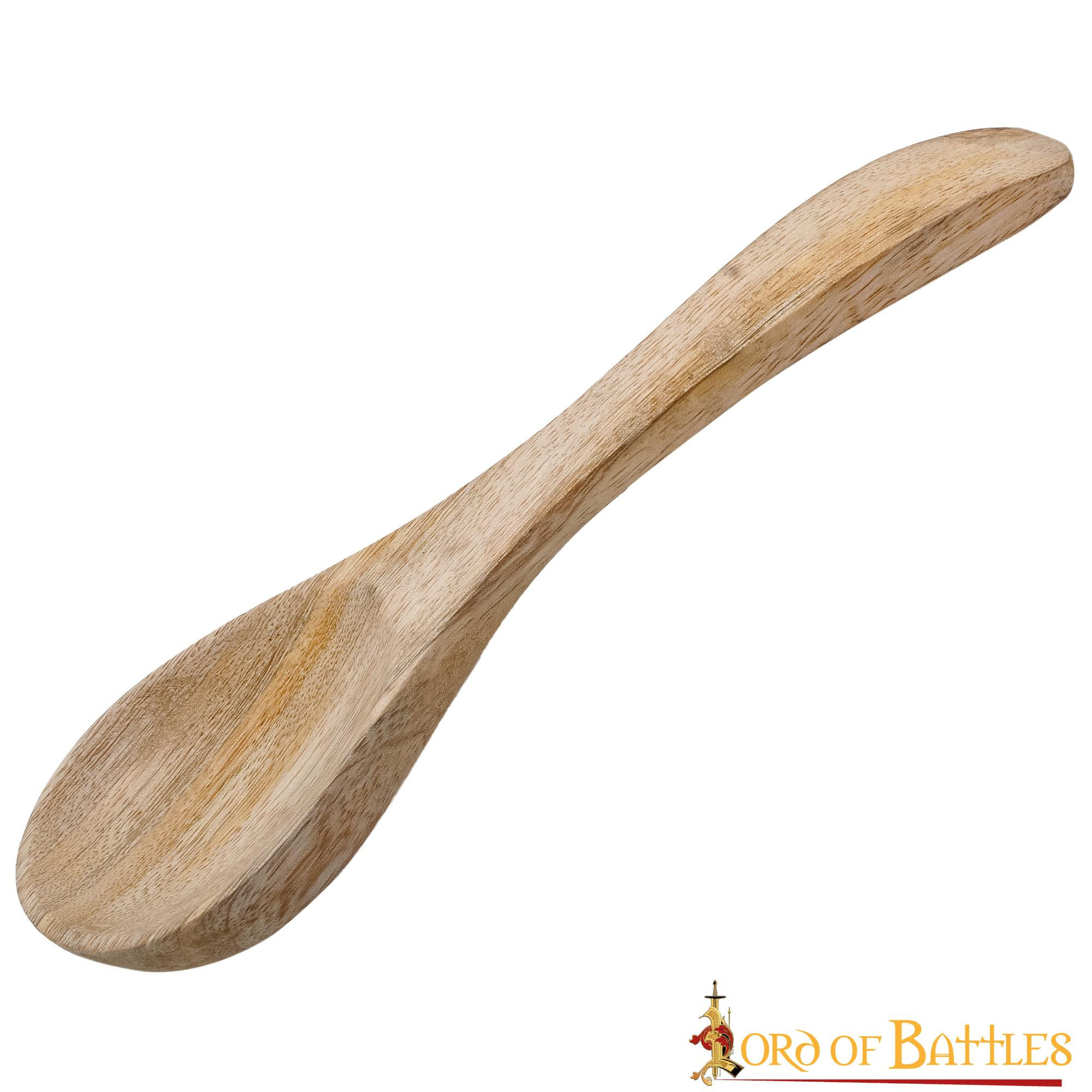 Functional wooden medieval spoon, 19 cm.