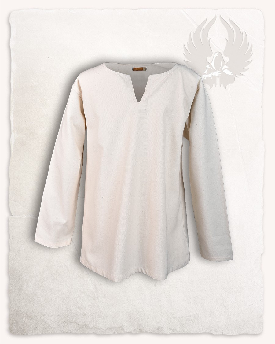 Closed medieval shirt Rurik model, cream