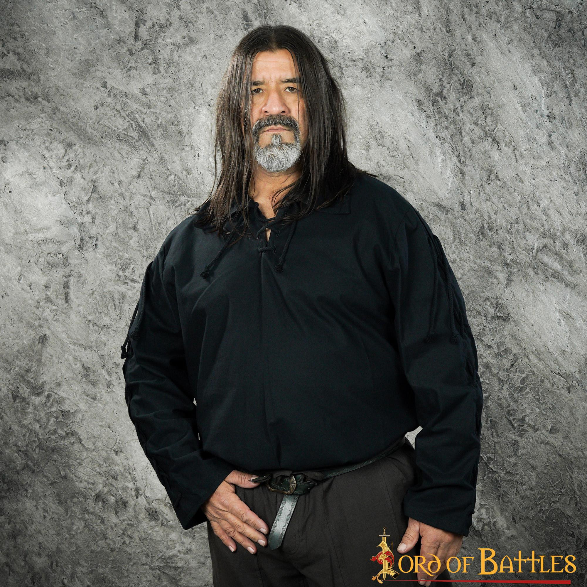 Medieval shirt Thor black for men