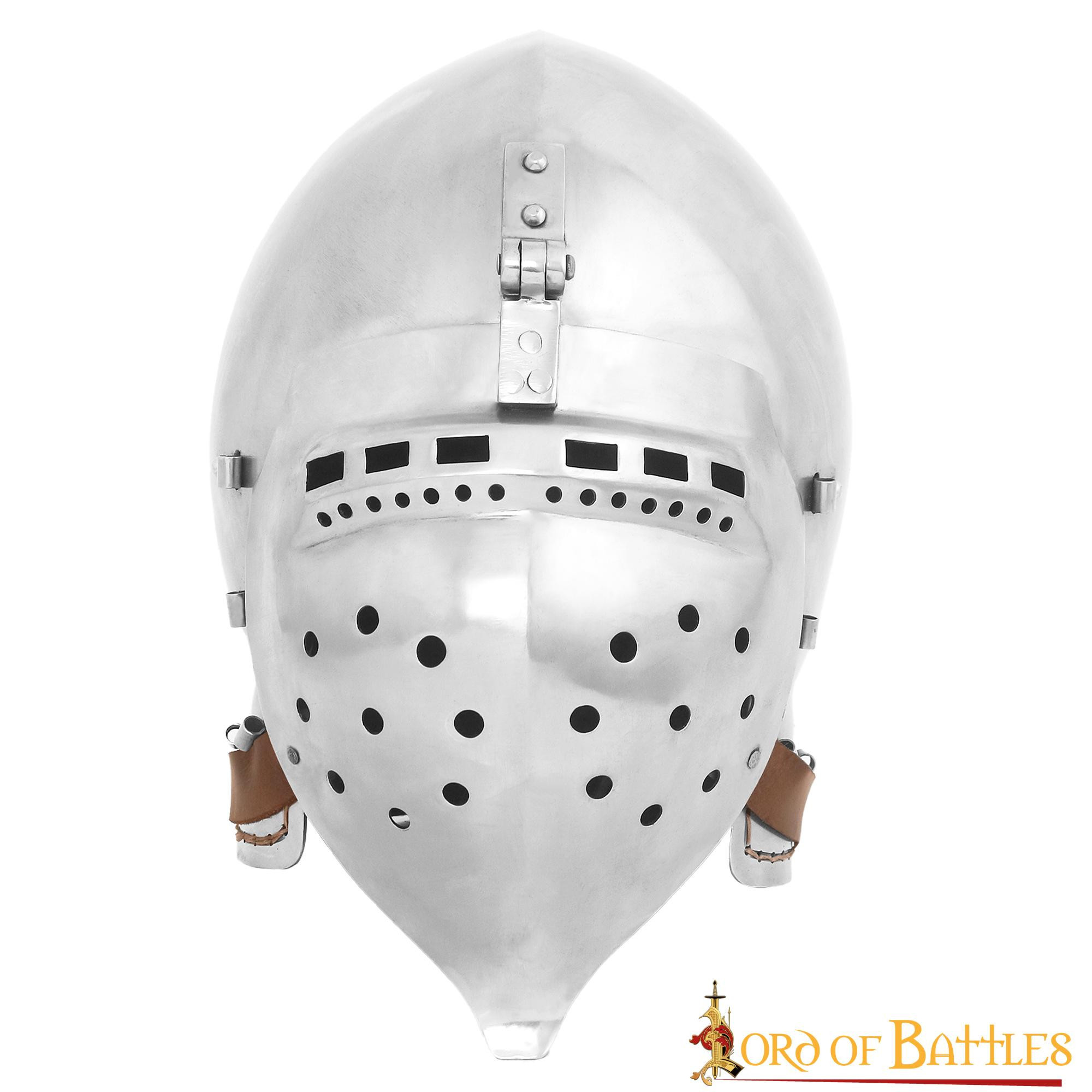 Battle-Ready Basinette with Visor, Late Middle Ages