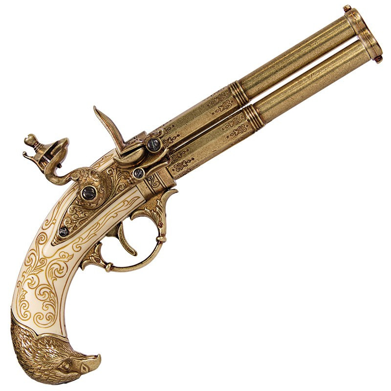 Pistol 2 barrels, France S.XVIII