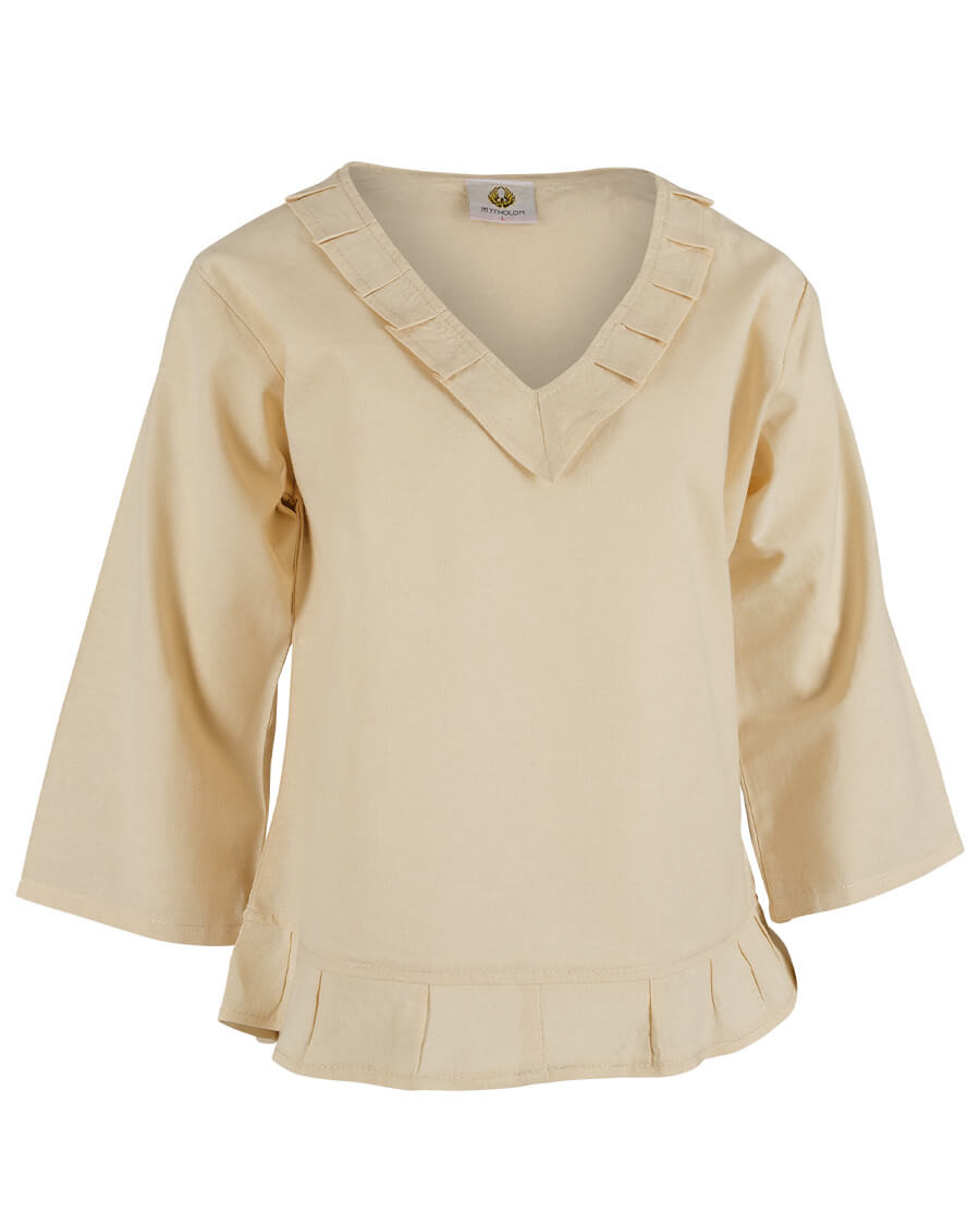 Medieval cotton blouse model Josefina, cream