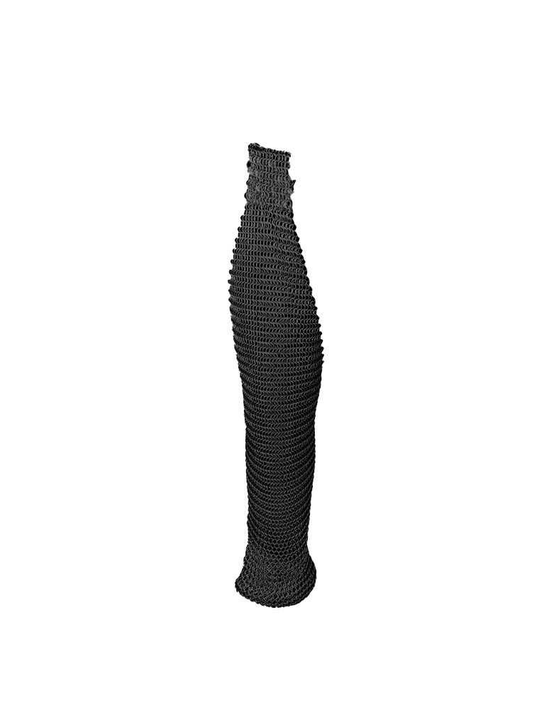 Medieval chain mail leg blackened finish - Refurbished