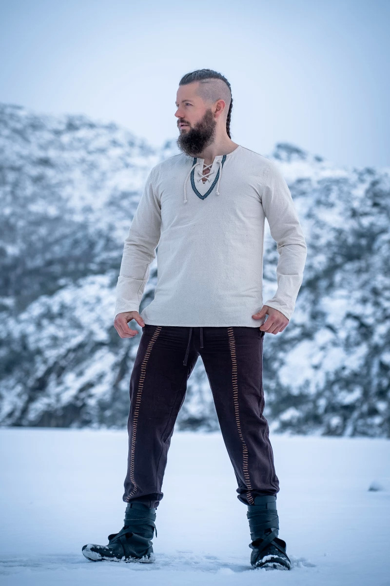 Men's medieval shirt model Elfriede, natural