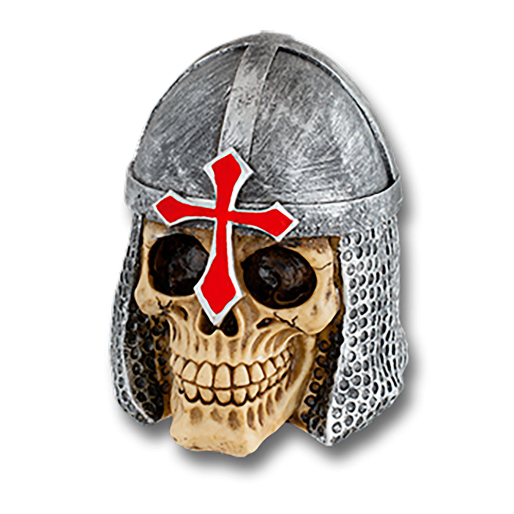 Medieval warrior skull with Christian cross (10 cm.)
