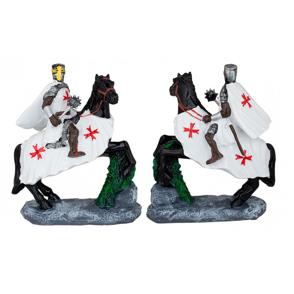 Templar Knight on horseback with mace (20 cm.)