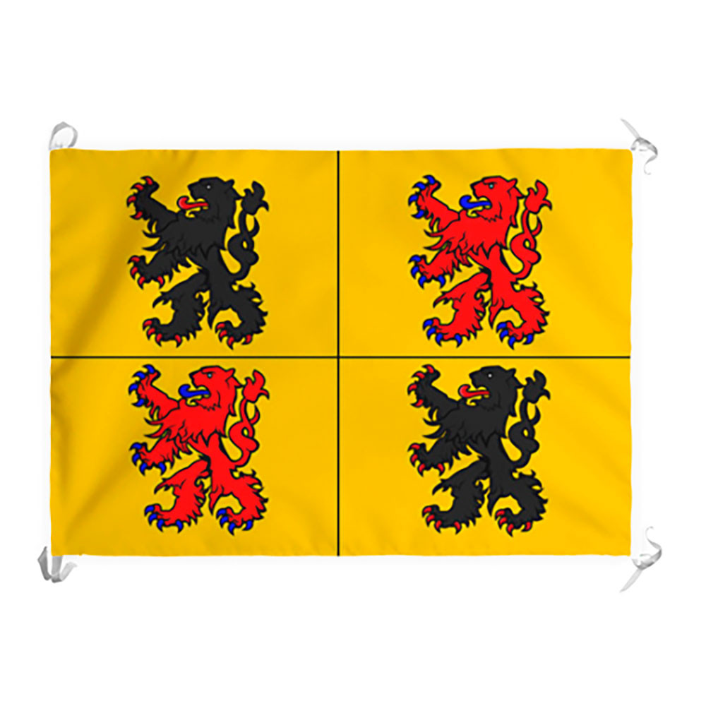 Medieval banner Hainaut, province of the Kingdom of Belgium (100x70 cm.)
