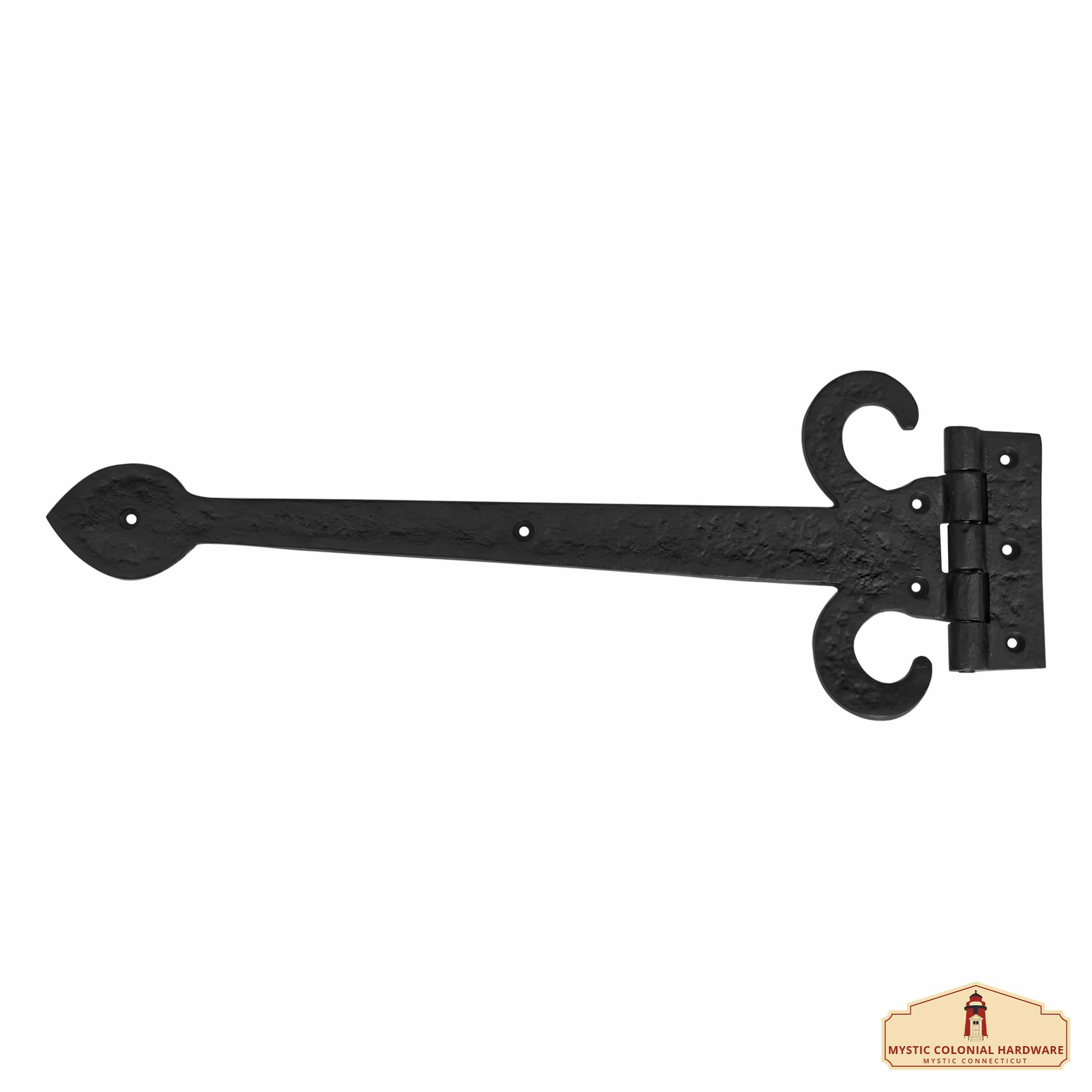 Medieval hinge for black steel doors (43 cm.)