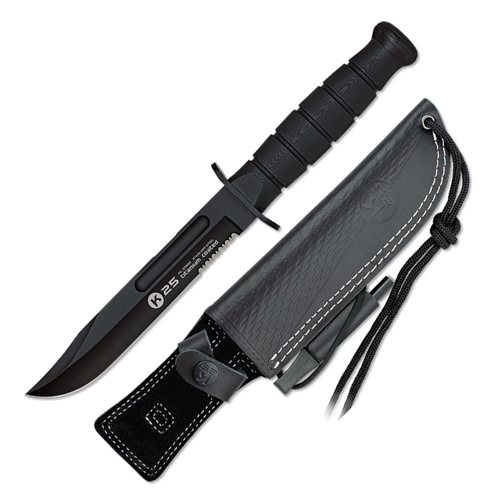 K25 brand tactical knife with saw (30.3 cm.)