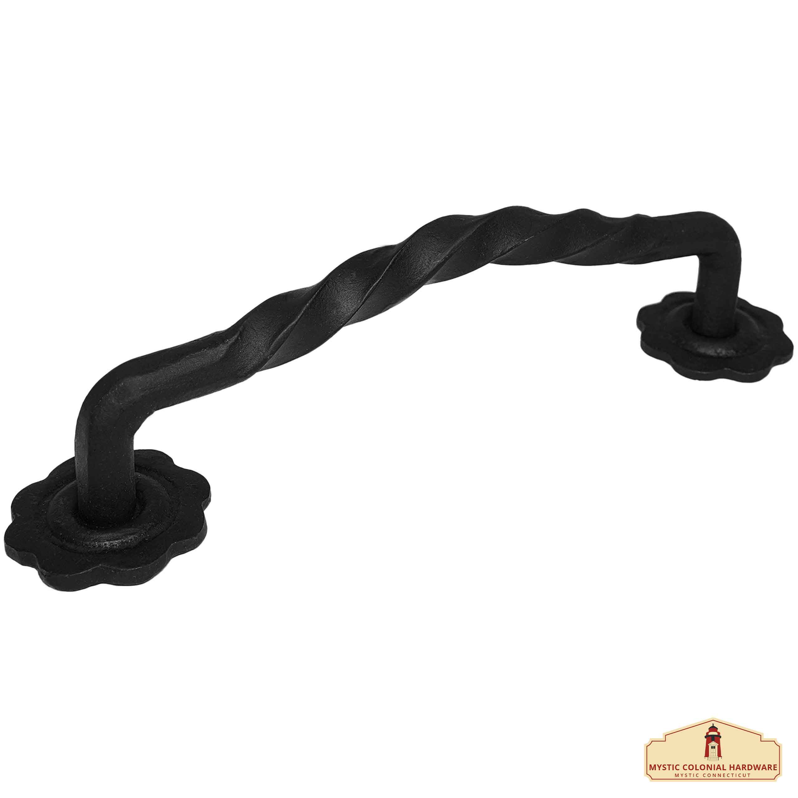 Medieval iron door handle braided model (31.7 cm)