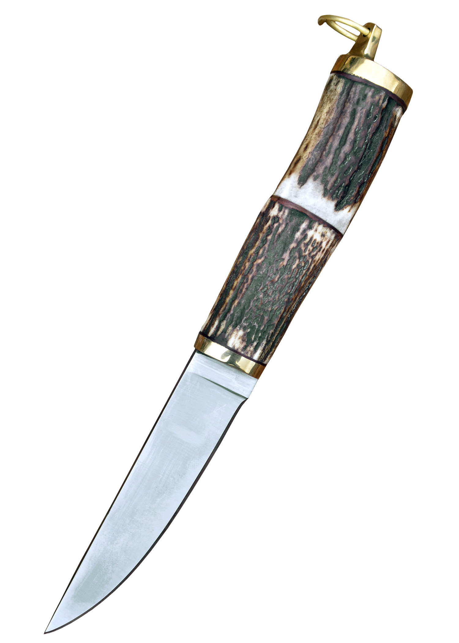 Steel Viking knife with leather sheath (22 cm.)