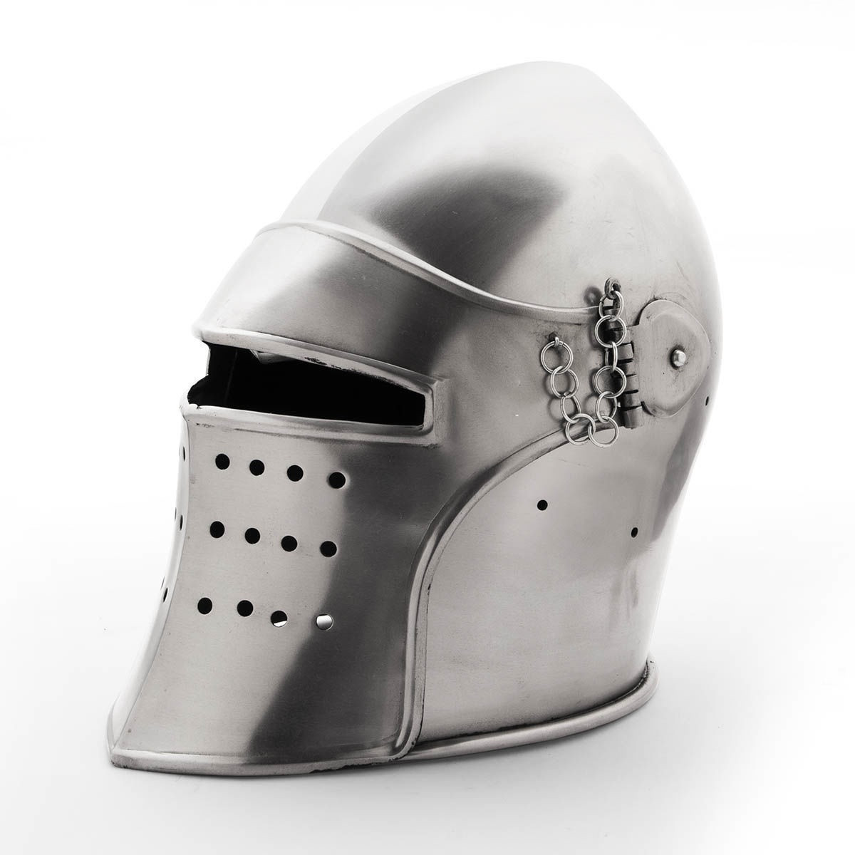Medieval basin with removable visor, 15th century
