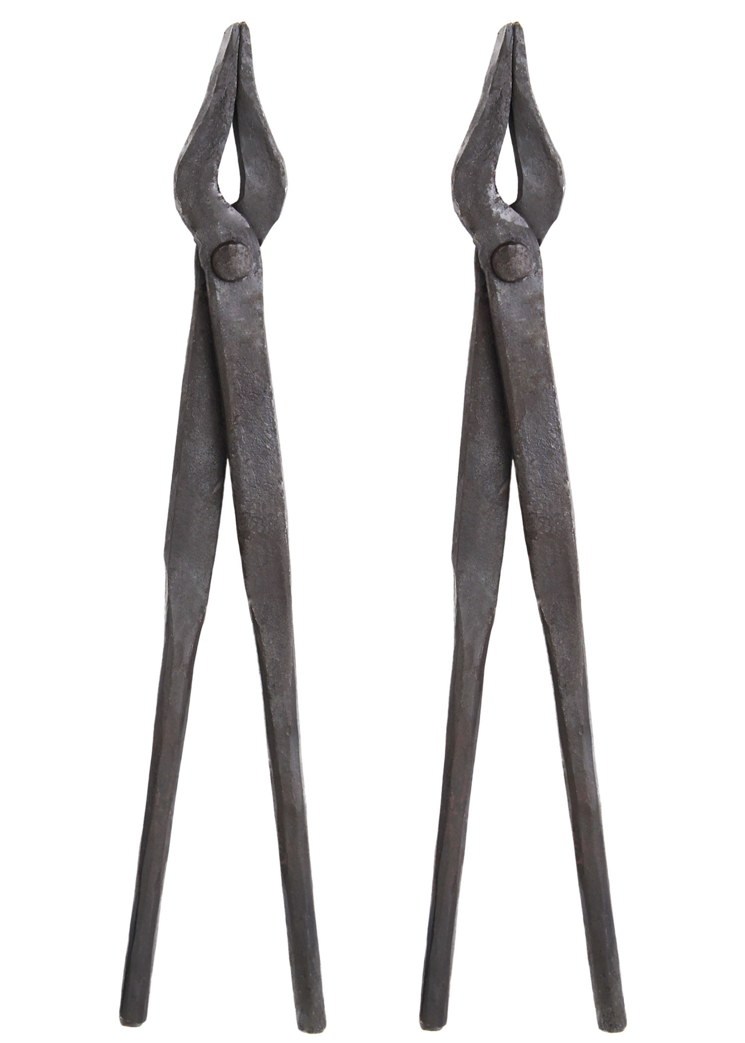Pack of 2 hand-forged medieval steel pliers (21 cm.)