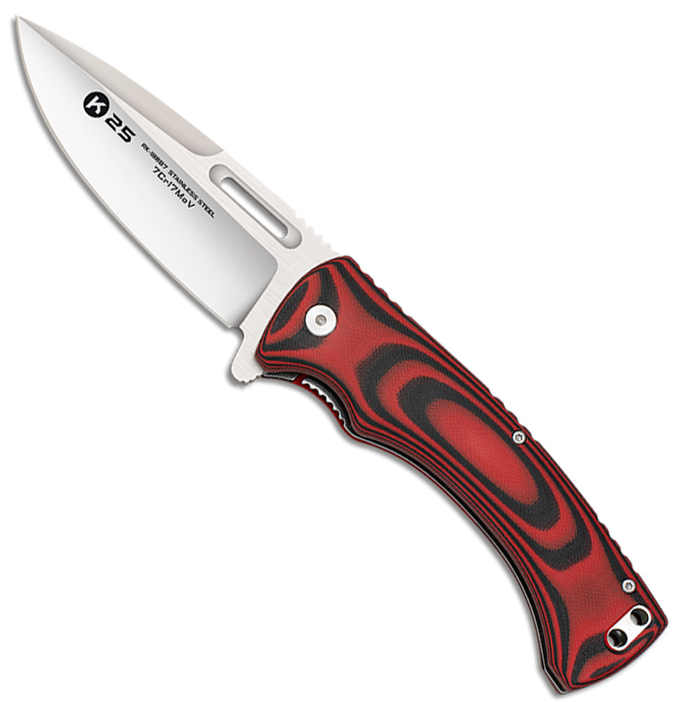 K25 G-10 red-black field knife