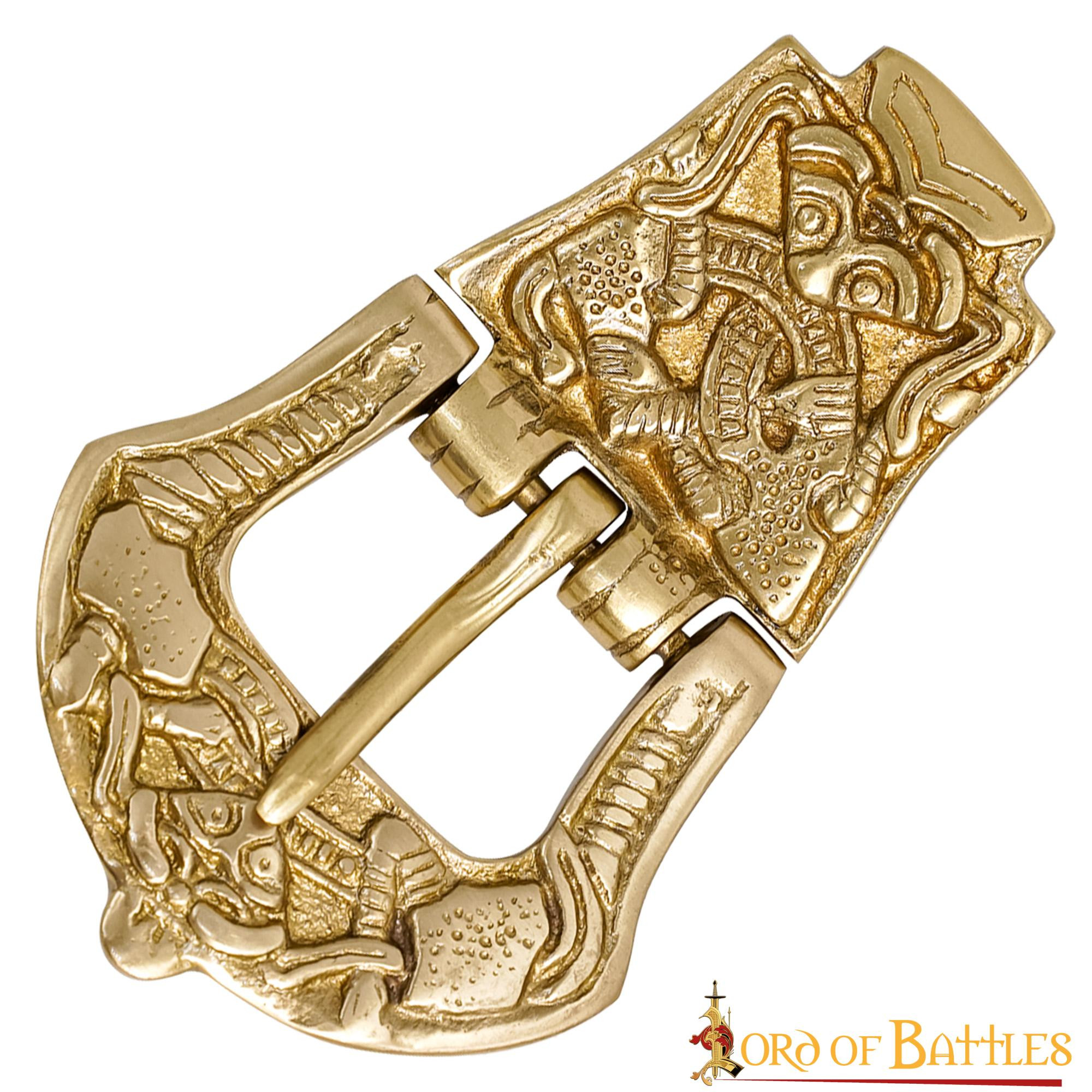 Brass Viking belt buckle (9.5 cm.)