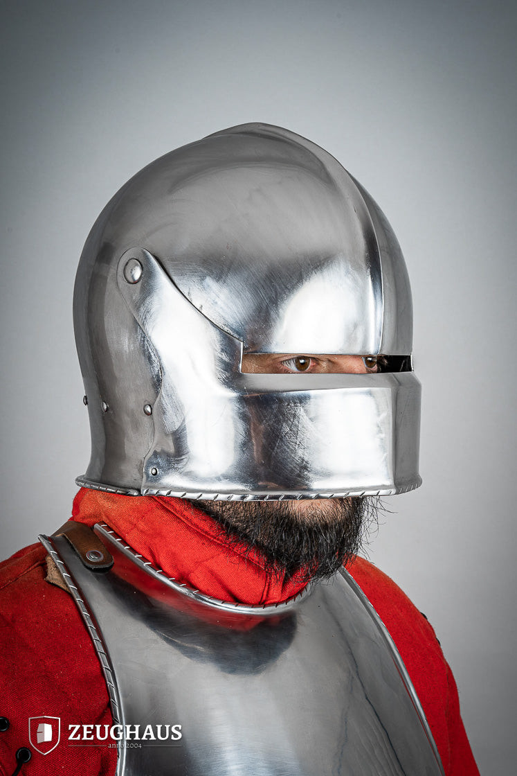 Swiss Sallet-type Renaissance helmet, polished finish