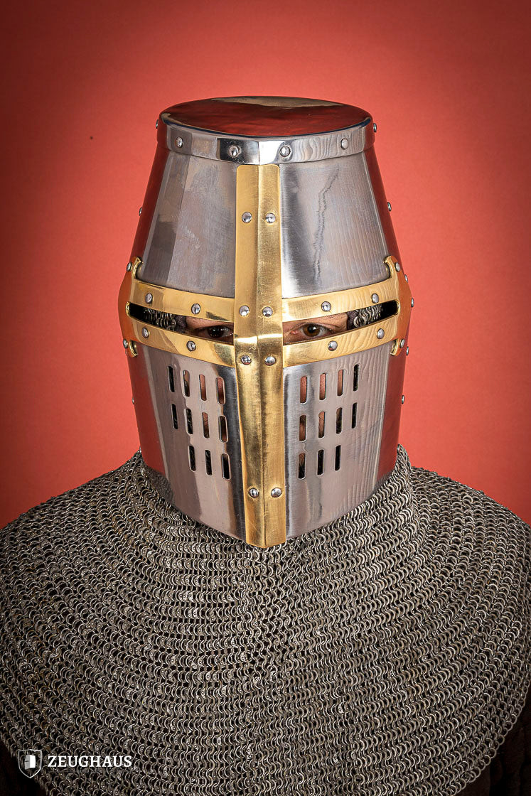 Great Helm of the Crusaders, brass cross (1.6 mm.)