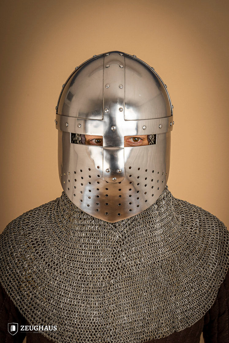 Spangenhelm helmet with visor (2 mm.)