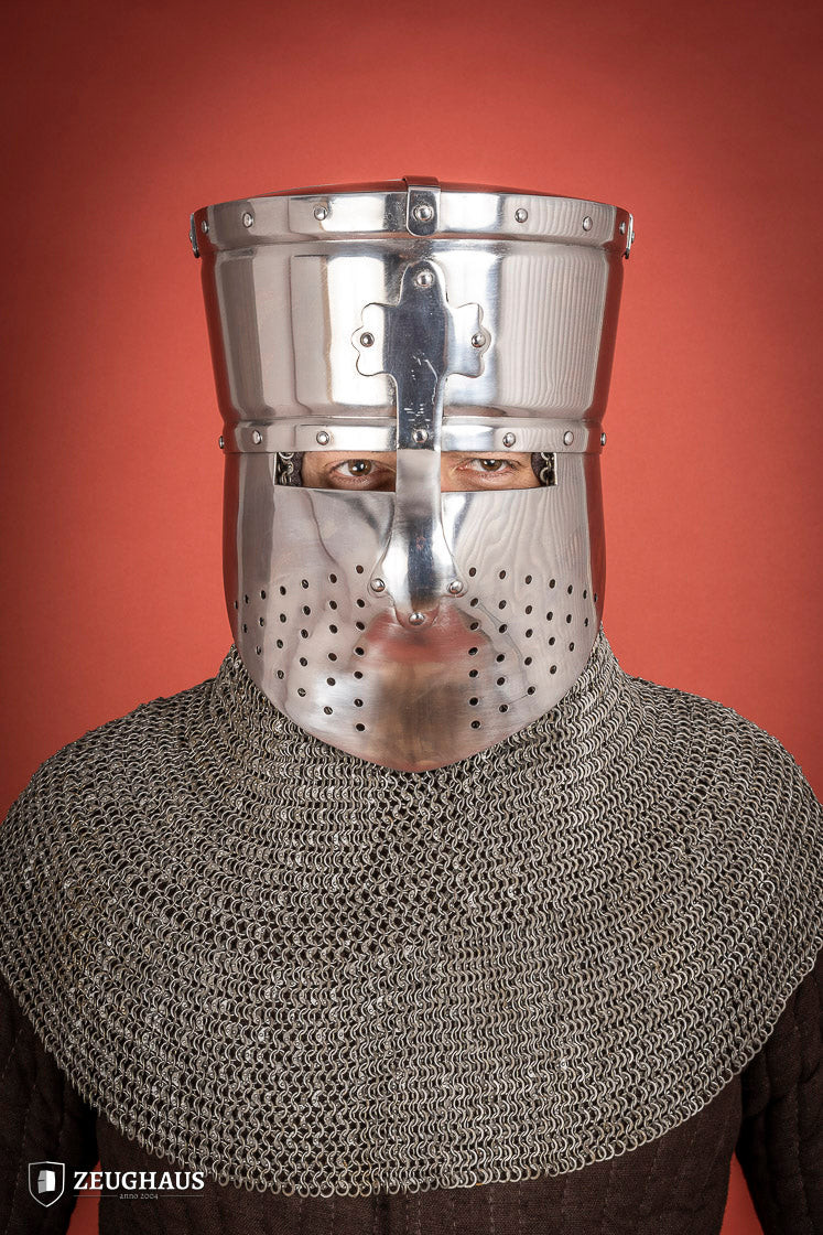 Early age crusader helmet, polished finish (1.6 mm.)