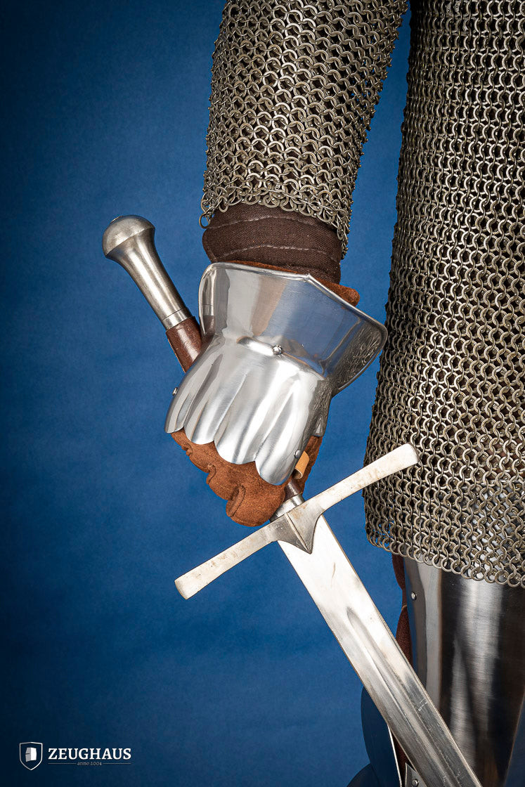 Medieval polished steel gauntlets Demi model (1.66 mm.)