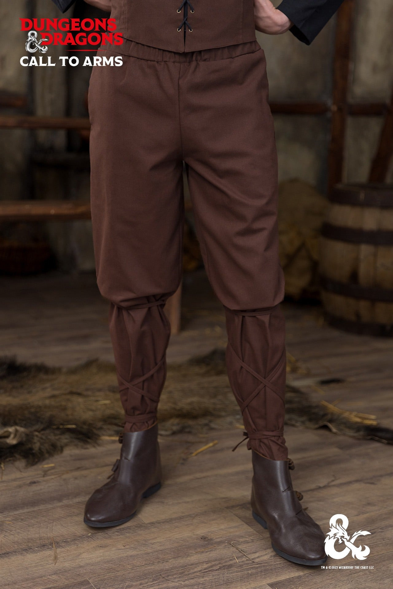 Medieval cotton pants Ranger model, brown