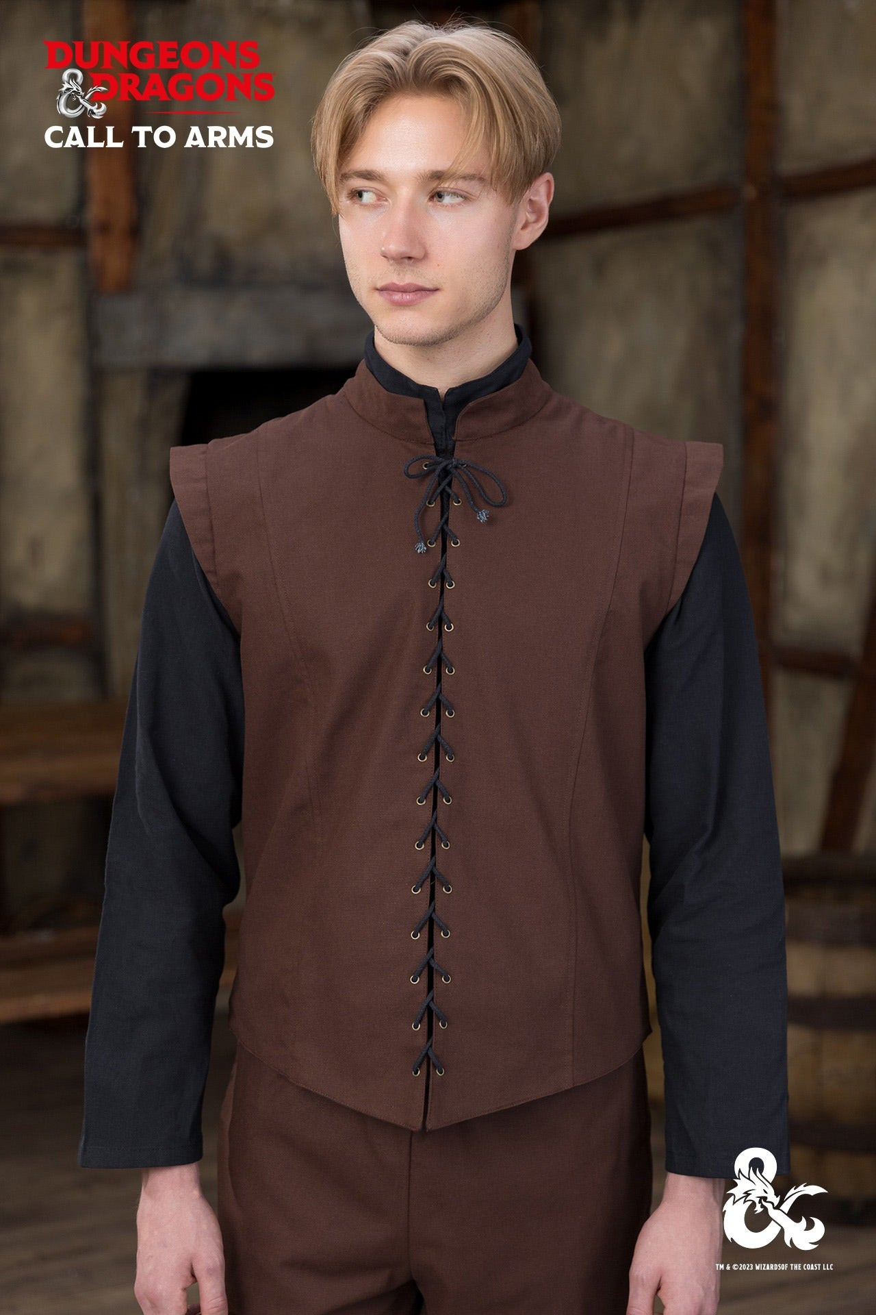 Medieval vest model Ranger, brown color