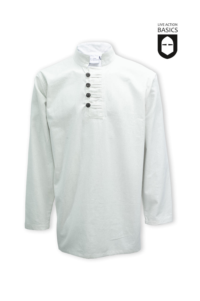 Medieval button shirt, natural white