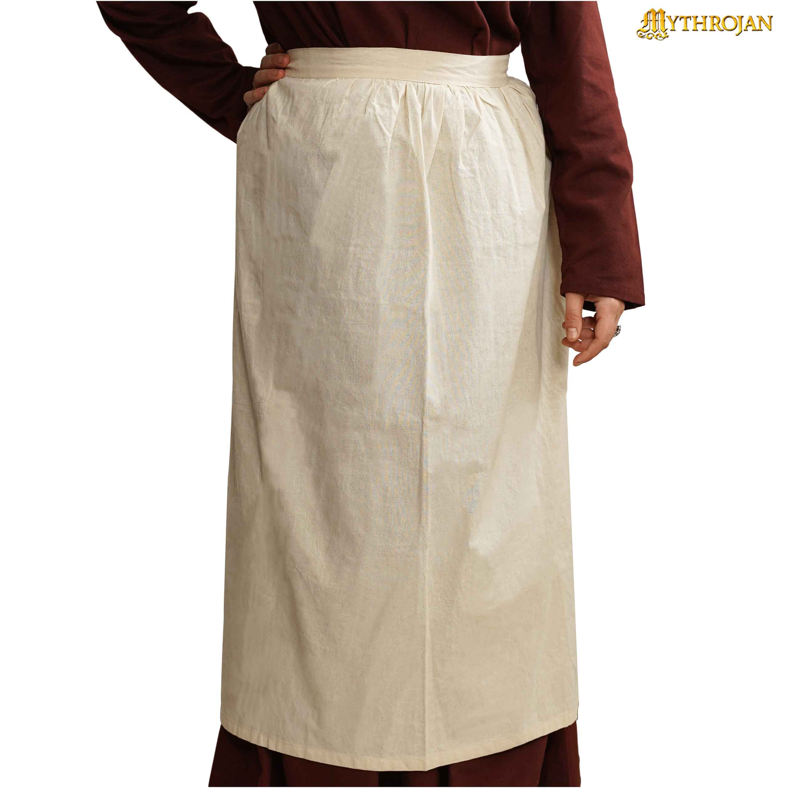 Medieval Renaissance apron, natural color