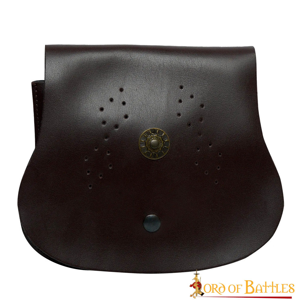 Round medieval bag with plate